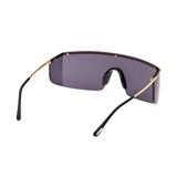 Tom Ford Mens Grey Lens Gold Shield Sunglasses with 100% UV Protection - FT0980 00 30A