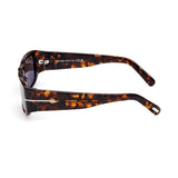 Tom Ford Unisex Grey Lens Brown Rectangular Sunglasses with 100% UV Protection - FT0986 56 52A