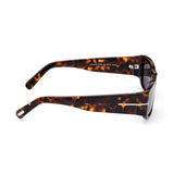 Tom Ford Unisex Grey Lens Brown Rectangular Sunglasses with 100% UV Protection - FT0986 56 52A