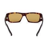 Tom Ford Unisex Brown Lens Brown Rectangular Sunglasses with 100% UV Protection - FT0986 56 52E