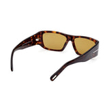 Tom Ford Unisex Brown Lens Brown Rectangular Sunglasses with 100% UV Protection - FT0986 56 52E