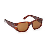 Tom Ford Mens Brown Lens Brown Oval Sunglasses with 100% UV Protection - FT0987 53 53E