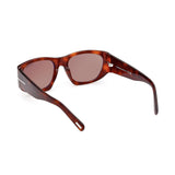 Tom Ford Mens Brown Lens Brown Oval Sunglasses with 100% UV Protection - FT0987 53 53E
