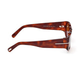 Tom Ford Mens Brown Lens Brown Oval Sunglasses with 100% UV Protection - FT0987 53 53E