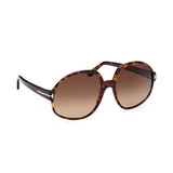 Tom Ford Womens Brown Lens Brown Round Sunglasses with 100% UV Protection - FT0991 61 52F