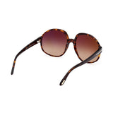 Tom Ford Womens Brown Lens Brown Round Sunglasses with 100% UV Protection - FT0991 61 52F