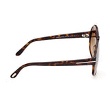 Tom Ford Womens Brown Lens Brown Round Sunglasses with 100% UV Protection - FT0991 61 52F