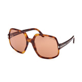 Tom Ford Womens Brown Lens Brown Oversized Sunglasses with 100% UV Protection - FT0992 60 52E
