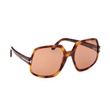 Tom Ford Womens Brown Lens Brown Oversized Sunglasses with 100% UV Protection - FT0992 60 52E