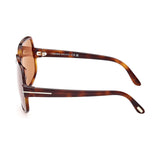Tom Ford Womens Brown Lens Brown Oversized Sunglasses with 100% UV Protection - FT0992 60 52E