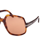 Tom Ford Womens Brown Lens Brown Oversized Sunglasses with 100% UV Protection - FT0992 60 52E