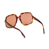 Tom Ford Womens Brown Lens Brown Oversized Sunglasses with 100% UV Protection - FT0992 60 52E