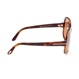 Tom Ford Womens Brown Lens Brown Oversized Sunglasses with 100% UV Protection - FT0992 60 52E