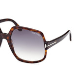 Tom Ford Womens Blue Lens Brown Oversized Sunglasses with 100% UV Protection - FT0992 60 52W