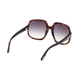 Tom Ford Womens Blue Lens Brown Oversized Sunglasses with 100% UV Protection - FT0992 60 52W