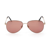Tom Ford Unisex Brown Lens Gold Pilot Sunglasses with 100% UV Protection - FT0993 59 32E