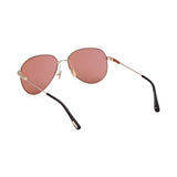 Tom Ford Unisex Brown Lens Gold Pilot Sunglasses with 100% UV Protection - FT0993 59 32E