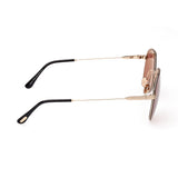 Tom Ford Unisex Brown Lens Gold Pilot Sunglasses with 100% UV Protection - FT0993 59 32E