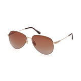 Tom Ford Unisex Brown Lens Gold Pilot Sunglasses with 100% UV Protection - FT0993 59 32F