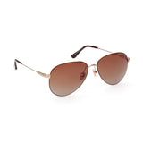 Tom Ford Unisex Brown Lens Gold Pilot Sunglasses with 100% UV Protection - FT0993 59 32F