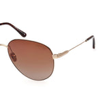 Tom Ford Unisex Brown Lens Gold Pilot Sunglasses with 100% UV Protection - FT0993 59 32F