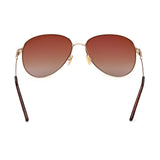 Tom Ford Unisex Brown Lens Gold Pilot Sunglasses with 100% UV Protection - FT0993 59 32F