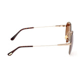 Tom Ford Unisex Brown Lens Gold Pilot Sunglasses with 100% UV Protection - FT0993 59 32F