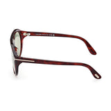 Tom Ford Mens Green Lens Red Pilot Sunglasses with 100% UV Protection - FT1001 57 54N