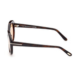 Tom Ford Womens Brown Lens Brown Oval Sunglasses with 100% UV Protection - FT1009 55 52E