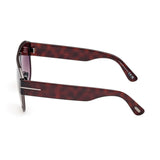 Tom Ford Unisex Red Lens Brown Pilot Sunglasses with 100% UV Protection - FT1074 58 48T