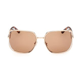 Tom Ford Womens Brown Lens Gold Square Sunglasses with 100% UV Protection - FT1092 60 28E