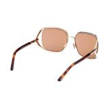 Tom Ford Womens Brown Lens Gold Square Sunglasses with 100% UV Protection - FT1092 60 28E