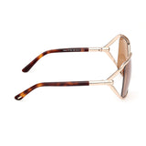 Tom Ford Womens Brown Lens Gold Square Sunglasses with 100% UV Protection - FT1092 60 28E