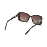 Guess Womens Brown Lens Brown Geometric Sunglasses with 100% UV Protection - GU7631 53 52F