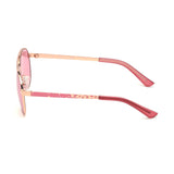 Guess Kids Red Lens Rose Pilot Sunglasses with 100% UV Protection - GU9187 51 28S