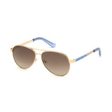 Guess Kids Brown Lens Gold Pilot Sunglasses with 100% UV Protection - GU9187 51 32F