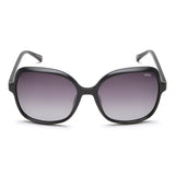 Idee Smoke Gradient Lens Square Sunglass Full Rim Shiny Black Frame With 100% Uv Protection - Ids2649C4Psg