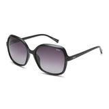 Idee Smoke Gradient Lens Square Sunglass Full Rim Shiny Black Frame With 100% Uv Protection - Ids2649C4Psg