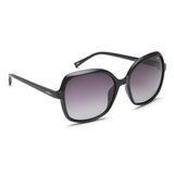 Idee Smoke Gradient Lens Square Sunglass Full Rim Shiny Black Frame With 100% Uv Protection - Ids2649C4Psg