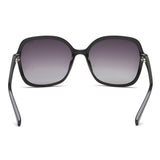 Idee Smoke Gradient Lens Square Sunglass Full Rim Shiny Black Frame With 100% Uv Protection - Ids2649C4Psg