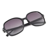 Idee Smoke Gradient Lens Square Sunglass Full Rim Shiny Black Frame With 100% Uv Protection - Ids2649C4Psg