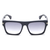 Idee Smoke Gradient Fm Lens Square Sunglass Full Rim Shiny Blue-Shiny Silver Part Frame With 100% Uv Protection - Ids2756C6Sg