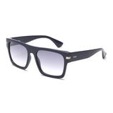 Idee Smoke Gradient Fm Lens Square Sunglass Full Rim Shiny Blue-Shiny Silver Part Frame With 100% Uv Protection - Ids2756C6Sg