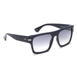 Idee Smoke Gradient Fm Lens Square Sunglass Full Rim Shiny Blue-Shiny Silver Part Frame With 100% Uv Protection - Ids2756C6Sg