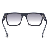 Idee Smoke Gradient Fm Lens Square Sunglass Full Rim Shiny Blue-Shiny Silver Part Frame With 100% Uv Protection - Ids2756C6Sg
