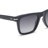 Idee Smoke Gradient Lens Square Sunglass Full Rim Shiny Blue Frame With 100% Uv Protection - Ids2800C7Psg