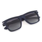 Idee Smoke Gradient Lens Square Sunglass Full Rim Shiny Blue Frame With 100% Uv Protection - Ids2800C7Psg