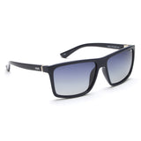 Idee Blue Gradient Lens Square Sunglass Full Rim Shiny Dark Blue Frame With 100% Uv Protection - Ids2802C10Psg