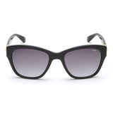 Idee Smoke Gradient Lens Square Sunglass Full Rim Shiny Black Frame With 100% Uv Protection - Ids2828C4Sg