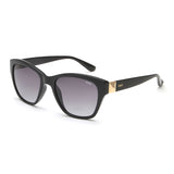 Idee Smoke Gradient Lens Square Sunglass Full Rim Shiny Black Frame With 100% Uv Protection - Ids2828C4Sg